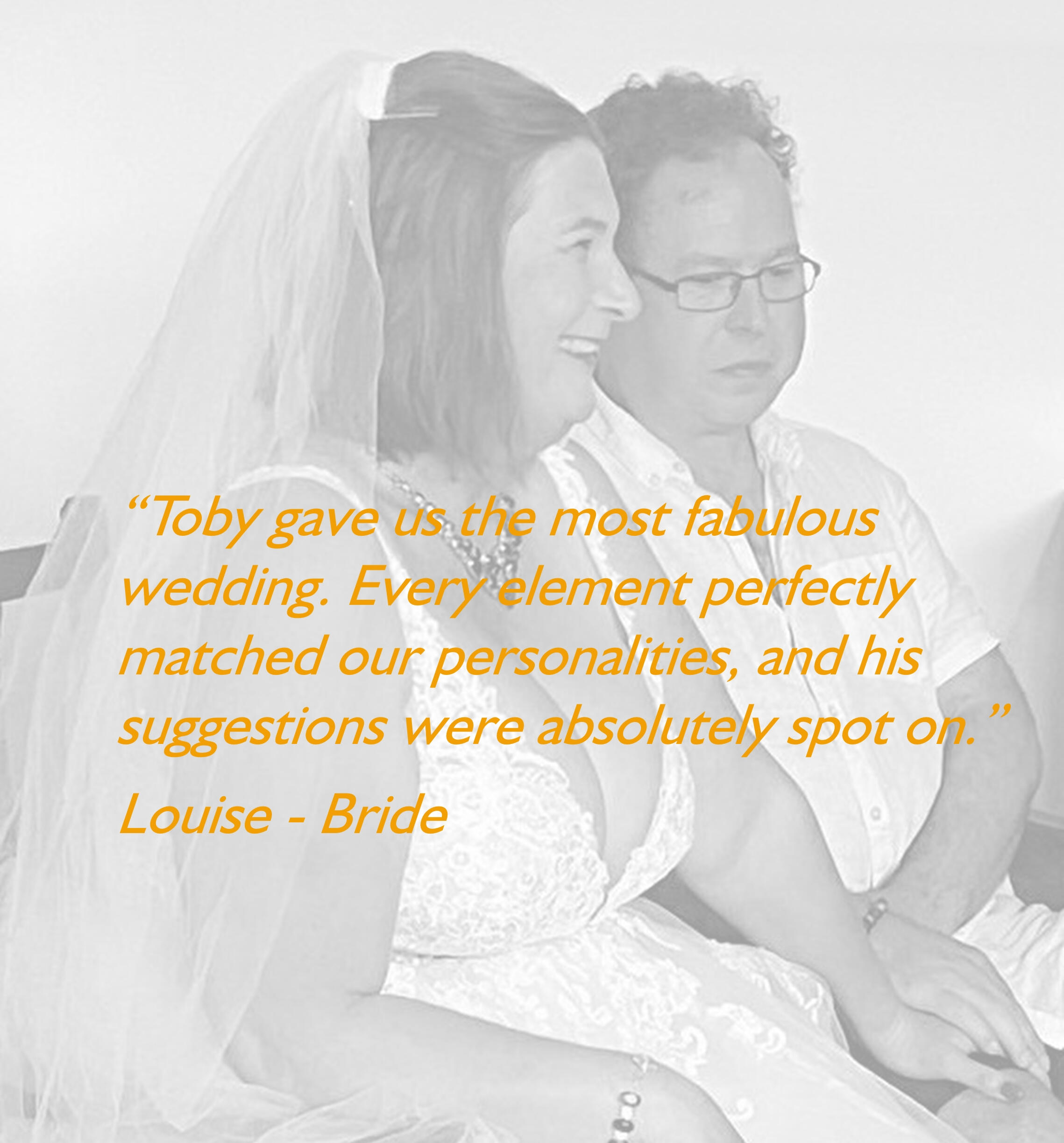 Bride's testimonial Happy couple during wedding ceremony created by Bristol Celebrant